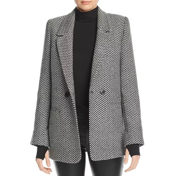 NWOT Anine Bing Herringbone Double-Breasted Blazer Size‎ Small - Picture 1 of 9